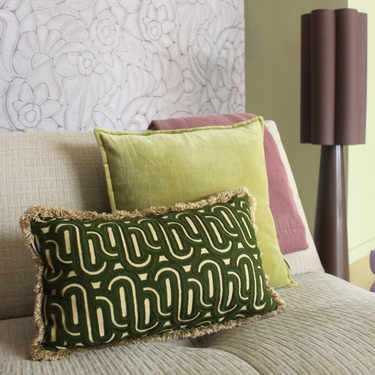 Kotabo decorative cushion set Eveline - Set of 2 cushions - Pistachio & Olive
