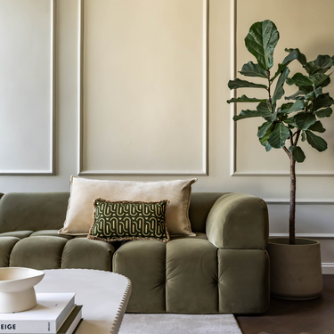 PRE-ORDER Kotabo sierkussenset Fien – Set van 2 kussens – Butter beige & Olive