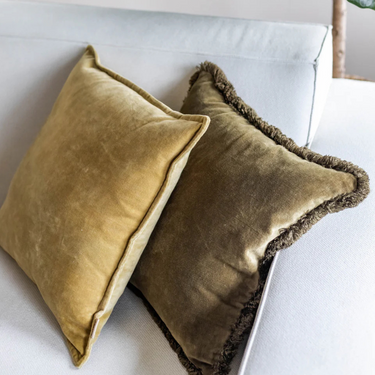 Kotabo Naomi decorative cushion set – Set of 2 cushions – 'Pistache & Olive'