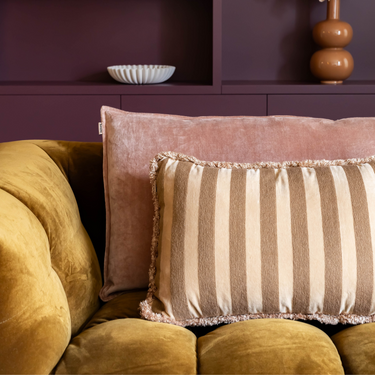 Kotabo Dekokissen-Set Eline – Set mit 2 Kissen – „Beige & Pink“