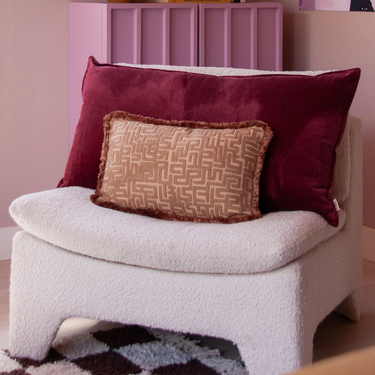 Kotabo decorative cushion set Romee – Set of 2 cushions – Mauve & Beige