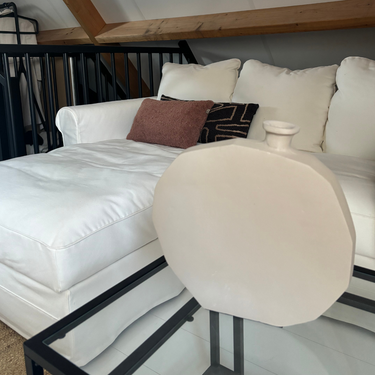 Round vase taupe - 32 x 5 x 31 cm