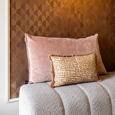 Kotabo decorative cushion set Ilse – Set of 2 cushions – "Pink & Beige"