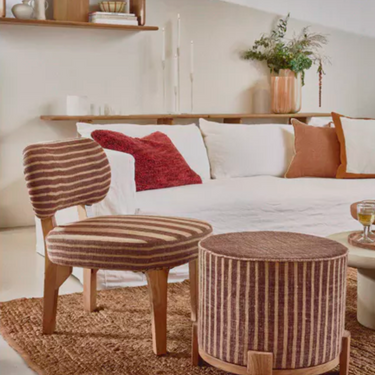 Candlestick off-white - 8 x 30.5 cm