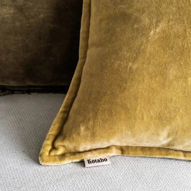 Kotabo Naomi decorative cushion set – Set of 2 cushions – 'Pistache & Olive'