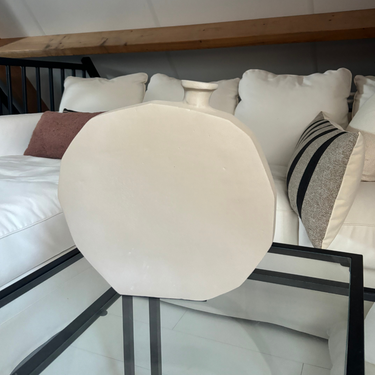 Round vase taupe - 32 x 5 x 31 cm