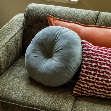Decorative cushion blue-green - 50 cm