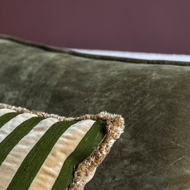 Kotabo decorative cushion set Floor - Set of 2 cushions - 'Olive Oasis'