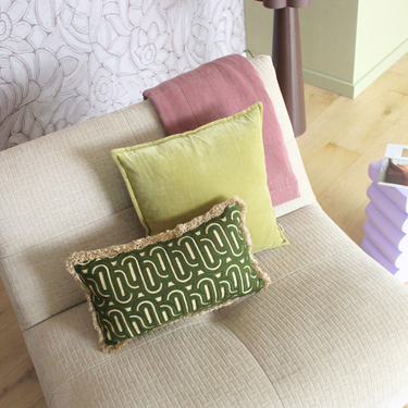 Kotabo decorative cushion set Eveline - Set of 2 cushions - Pistachio & Olive
