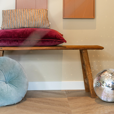 Decorative cushion blue-green - 50 cm