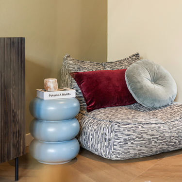 Decorative cushion blue-green - 50 cm
