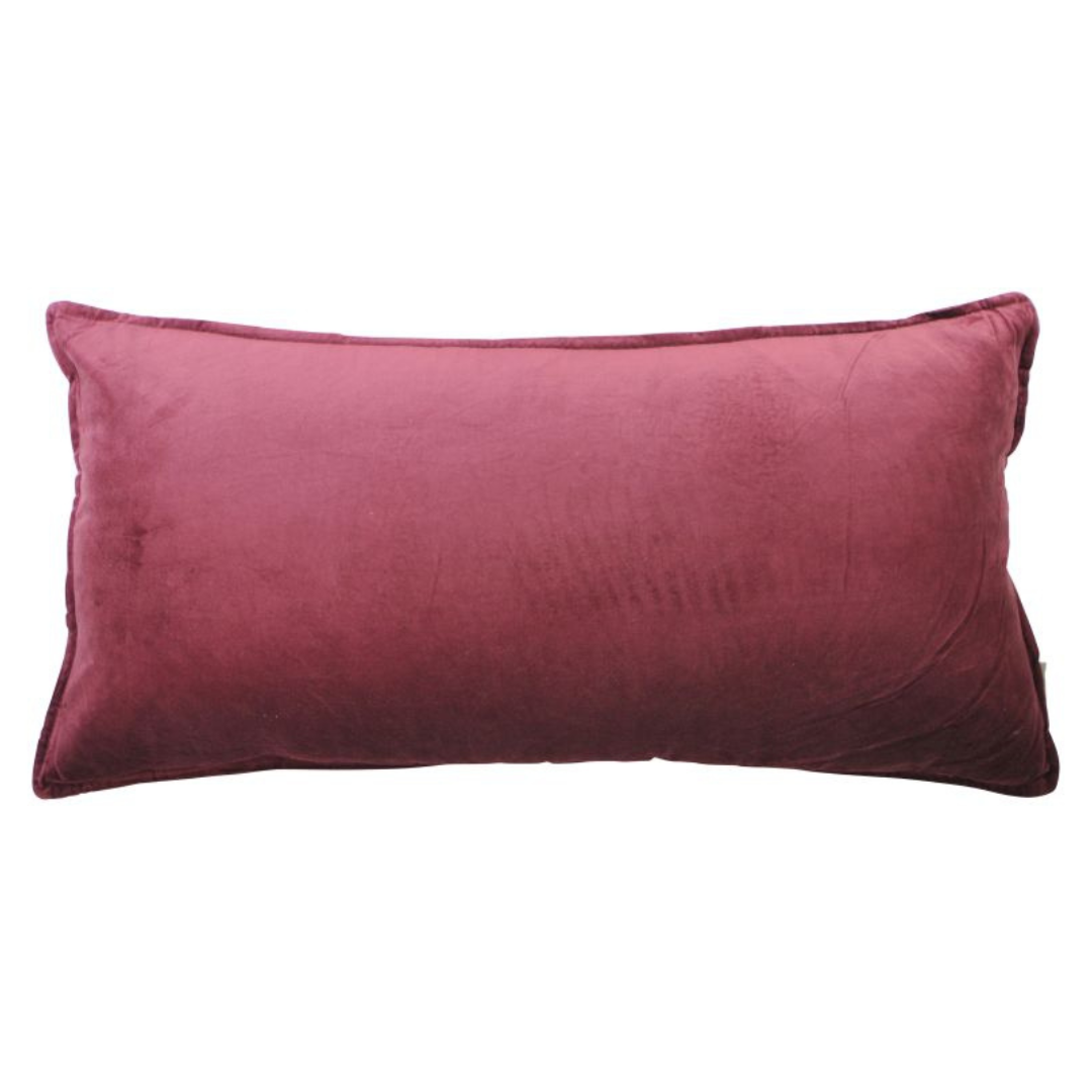 XL sierkussen mauve fluweel - 40x80 cm