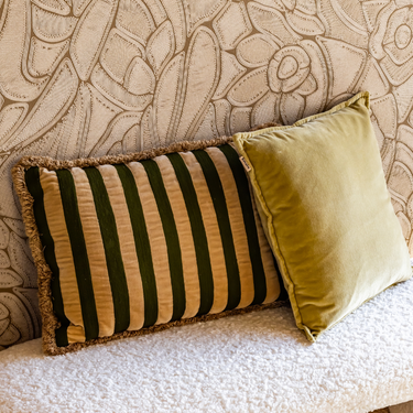 Kotabo coussins décoratifs Lauren – Ensemble de 2 coussins – Oasis d'Olive & Pistache Parfait