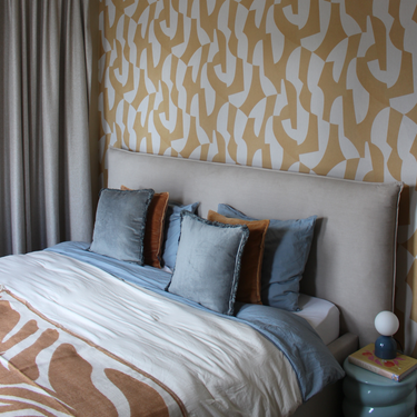 Kotabo sierkussen effen blauw met franjes – 45 x 45 cm – Burly blue