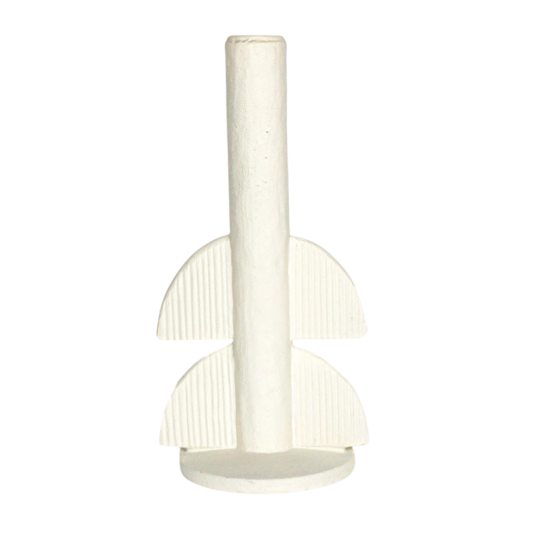 Candlestick Ivory white - 14 x 9 x 22 cm