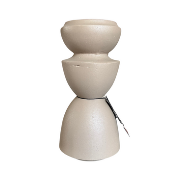 XL candlestick taupe - 14 x 28 cm