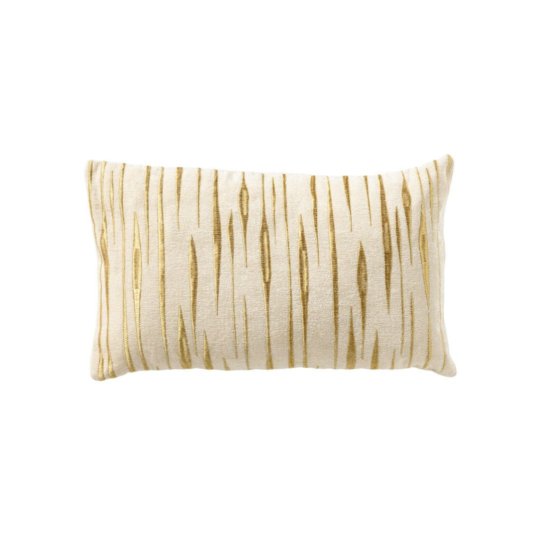 Decorative cushion Connor white and gold - 30 x 50 cm