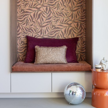 Set de cojines decorativos Kotabo Romee – Set de 2 cojines – Malva y Beige
