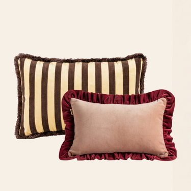 Set di cuscini decorativi Kotabo Mirza – Set da 2 cuscini – Chocolate Chic, Pretty in Pink & Magical Mauve