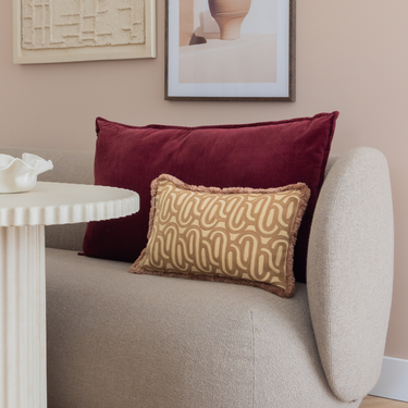 Kotabo sierkussenset Lizzy – Set van 2 kussens – Mauve & Beige