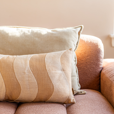 Kotabo XL decorative cushion plain beige – 50 x 90 cm – Butter beige