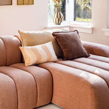 Kotabo sierkussenset Nore – Set van 3 kussens – Chocolate Chic & Butter Beige