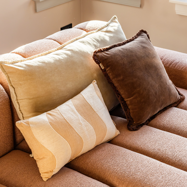 Kotabo sierkussenset Nore – Set van 3 kussens – Chocolate Chic & Butter Beige