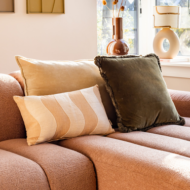 Kotabo sierkussenset Nore – Set van 3 kussens – Chocolate Chic & Butter Beige