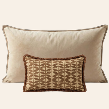 Set di cuscini decorativi Kotabo Romi – Set da 2 cuscini – Butter Beige & Bold Beige