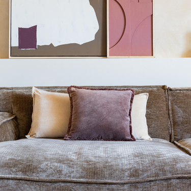 Set di cuscini decorativi Kotabo Florica – Set da 2 cuscini – Butter Beige & Chocolate Chic