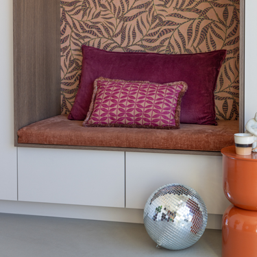 Set di cuscini decorativi Kotabo Karlie – Set da 2 cuscini – Butter Beige & Blushed Berry