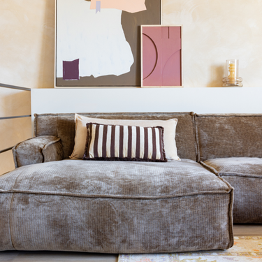 Set di cuscini decorativi Kotabo Abely – Set da 2 cuscini – Butter Beige & Chocolate Chic