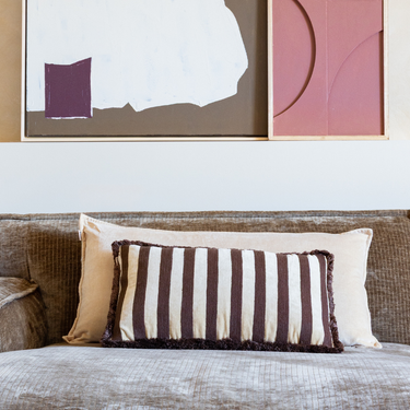 Set di cuscini decorativi Kotabo Abely – Set da 2 cuscini – Butter Beige & Chocolate Chic