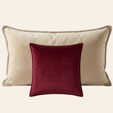 Kotabo Sierkussenset Fiene – Set van 2 kussens – Butter Beige & Magical Mauve