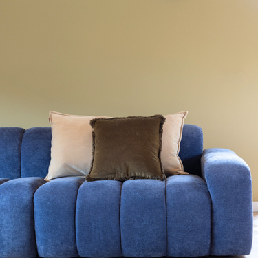 Kotabo Sierkussenset Florine – Set van 2 kussens – Butter Beige & Olive Oasis