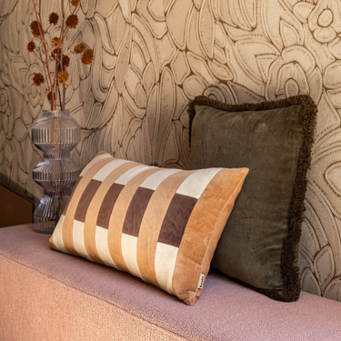Kotabo Zierkissen-Set Eleanor – 2er-Set Kissen – Olive Oasis, Chocolate Chic, Caramel Crunch & Butter Beige
