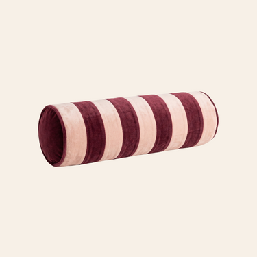 Kotabo bolster cushion with stripes – 15 x 50 cm – Magical Mauve & Pretty in Pink
