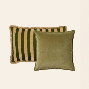 Kotabo coussins décoratifs Lauren – Ensemble de 2 coussins – Oasis d'Olive & Pistache Parfait