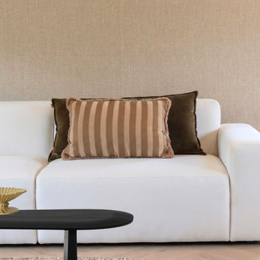 Kotabo sierkussenset Loua – Set van 2 kussens – Olive & Bold beige