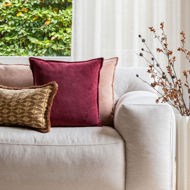 Kotabo Pippa Dekokissen-Set – 3 Kissen – Zartrosa, kräftiges Beige &amp; zauberhaftes Mauve