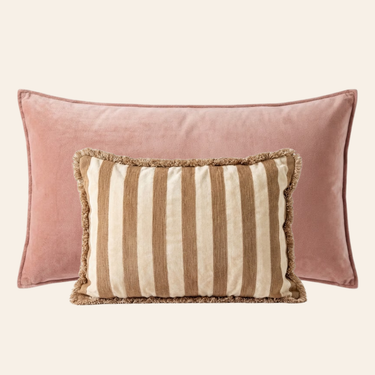 Kotabo decorative cushion set Eline - Set of 2 cushions - ''Beige &amp; Pink''