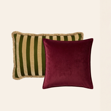 Kotabo Julia Decorative Cushion Set – Set of 2 Cushions – Mauve &amp; Olive