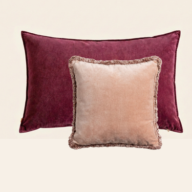 Kotabo Nora decorative cushion set – Set of 2 cushions – Mauve &amp; Pink